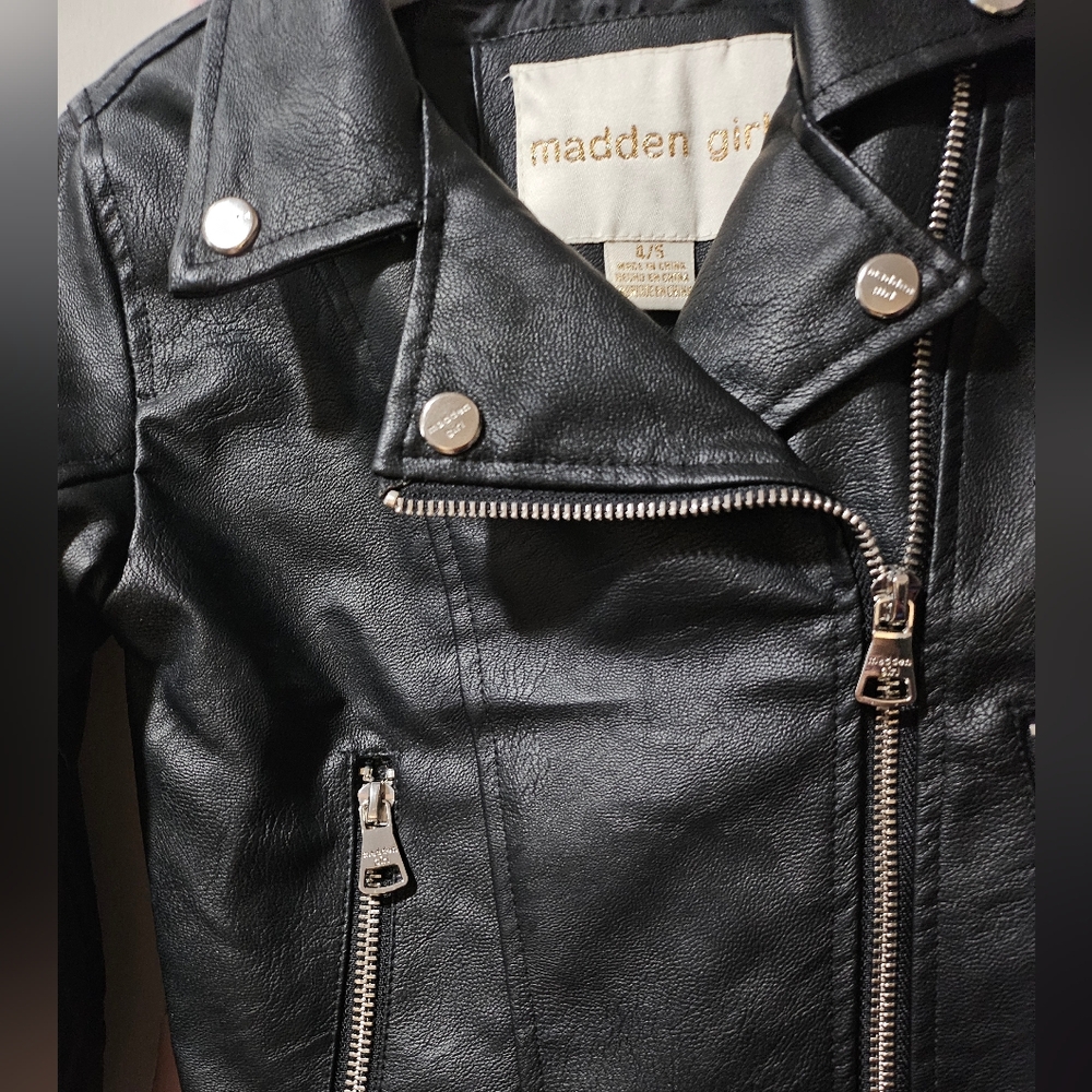 Madden Girl Size 4/5 Brand new Black Leather Jacket